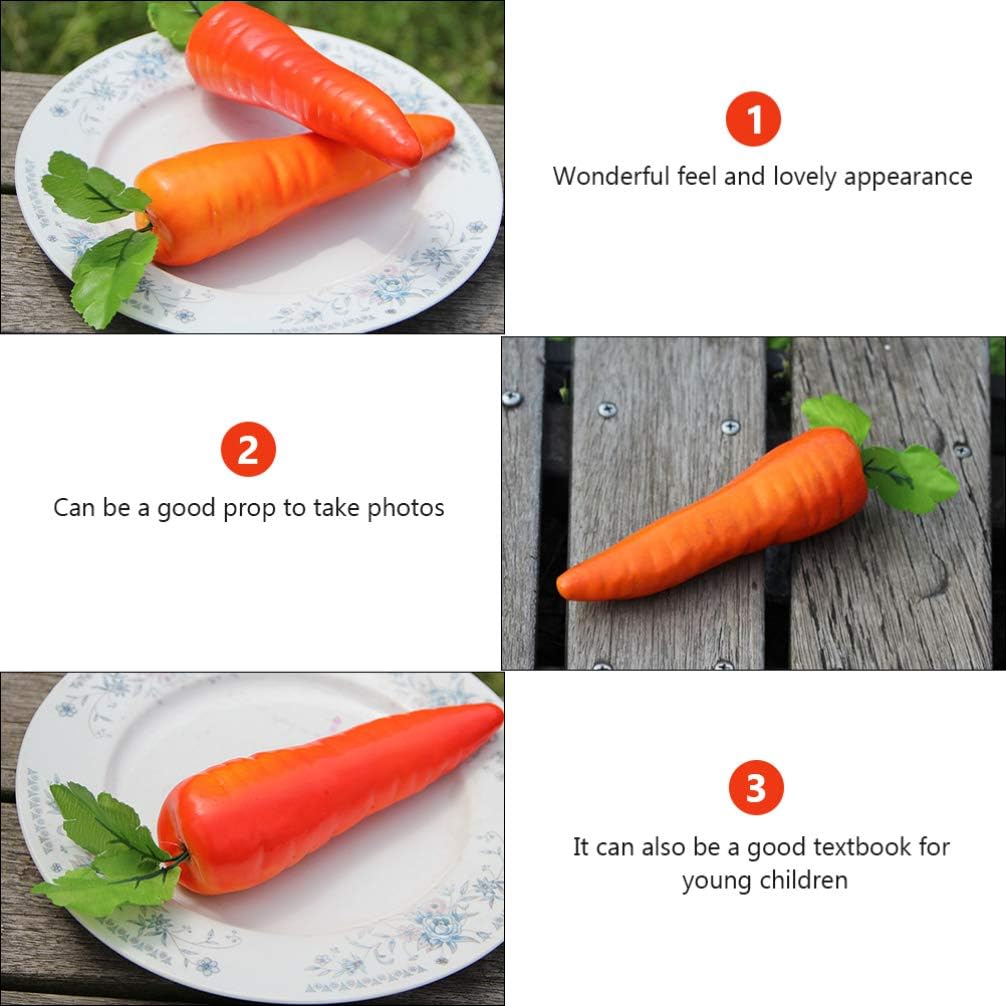 BESTOYARD 12pcs Artificial Carrots for Home Decor and Party