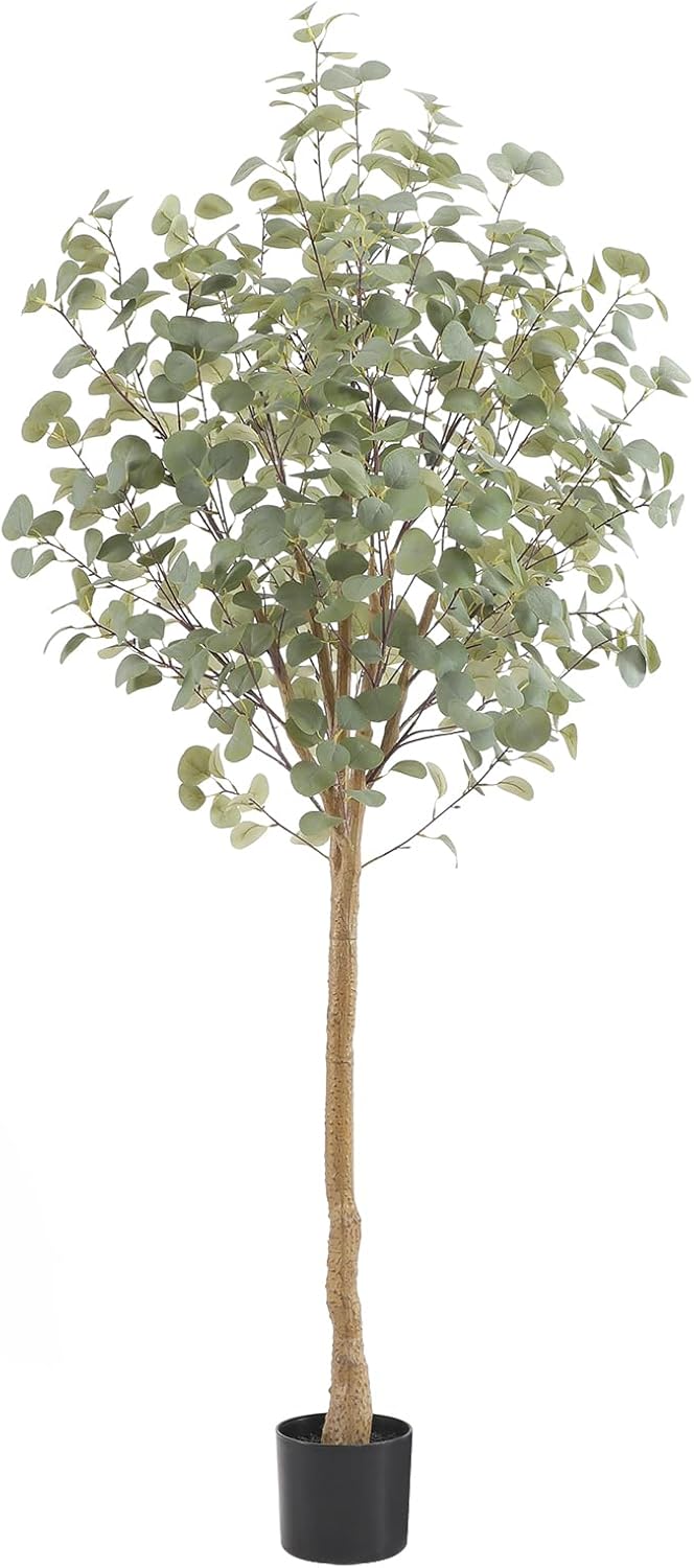 Nafresh 6ft Artificial Eucalyptus Tree with Silk Leaves
