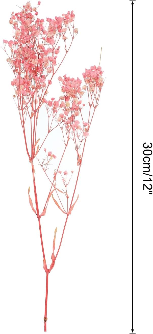 MECCANIXITY Artificial Dried Babys Breath Flowers 17 Inch Light Pink 3 Pcs