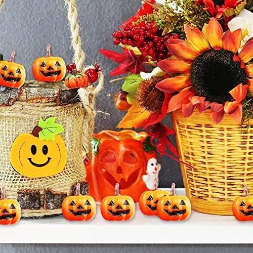 Weahre 32 Piece Halloween Mini Artificial Pumpkins for Decorations