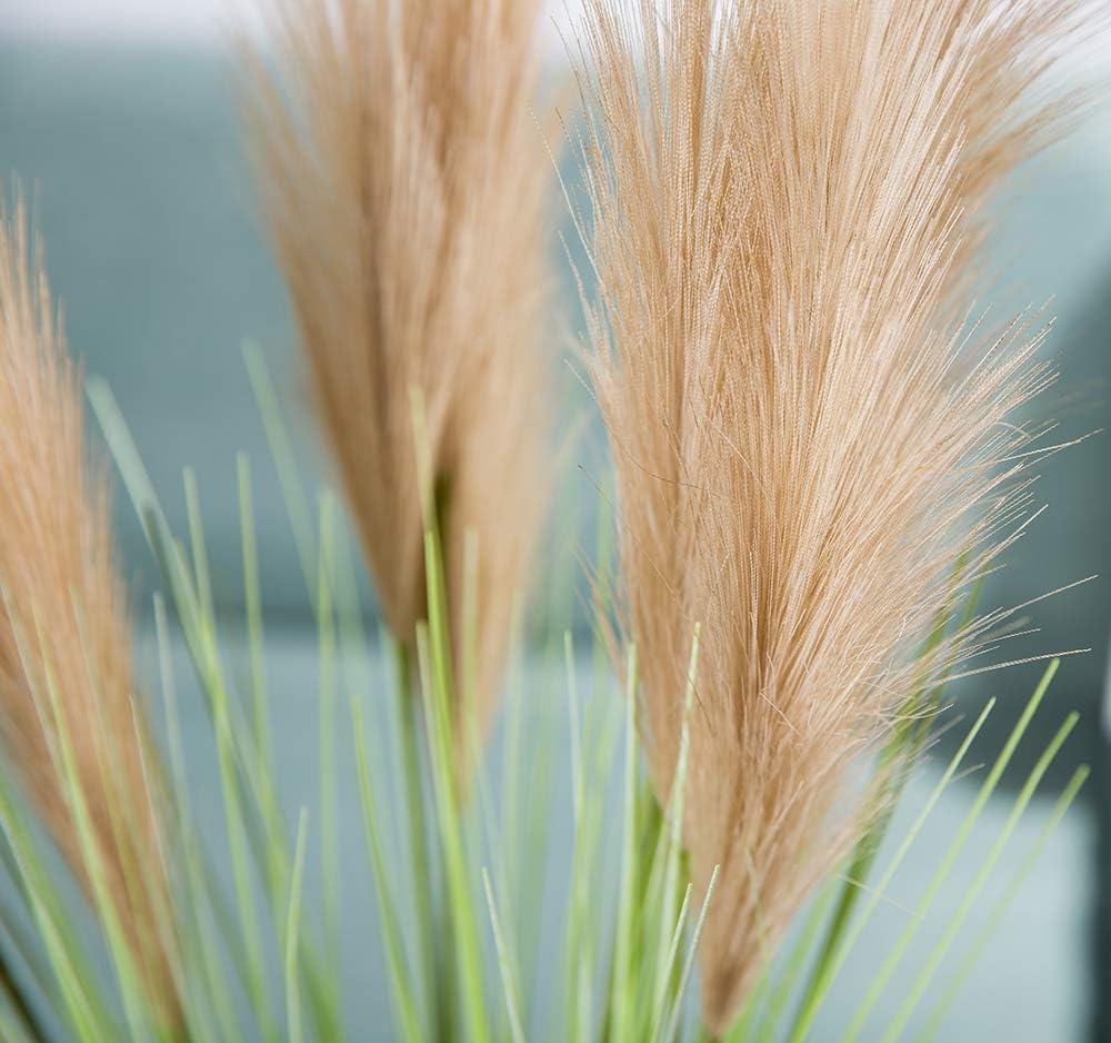 UiiziC Faux Pampas Grass 5 PCS Artificial Flower Decor