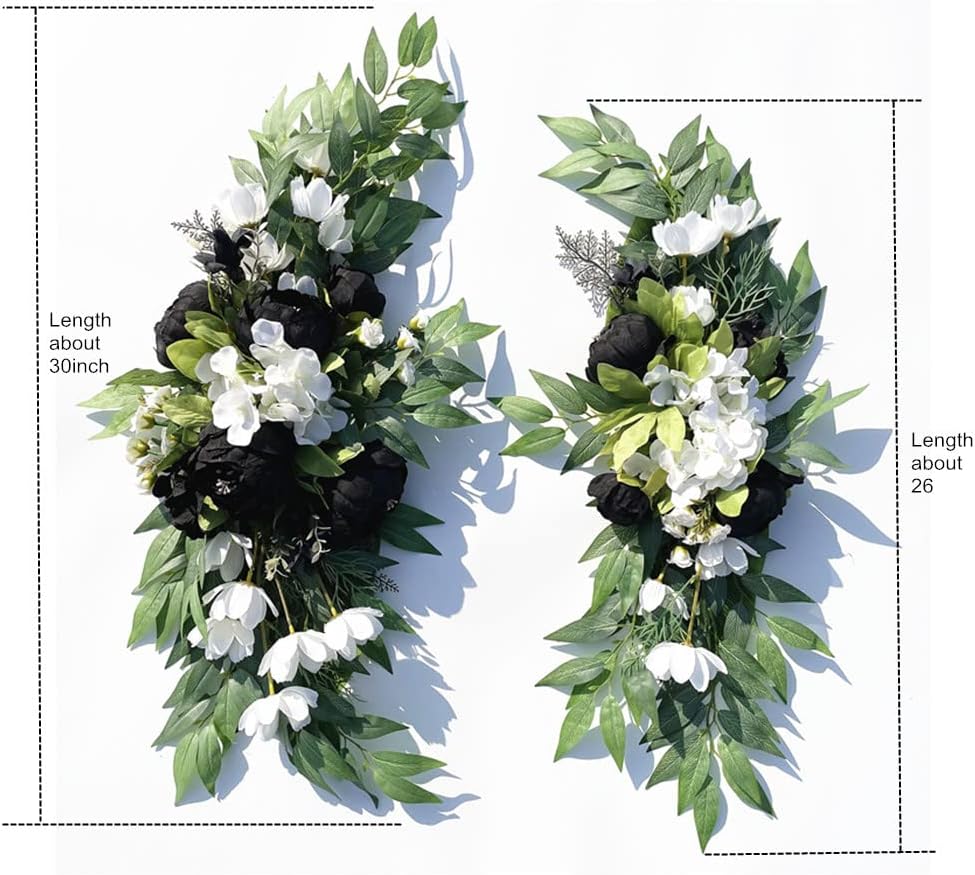 2PCS Wedding Arch Flowers with Peony and Eucalyptus