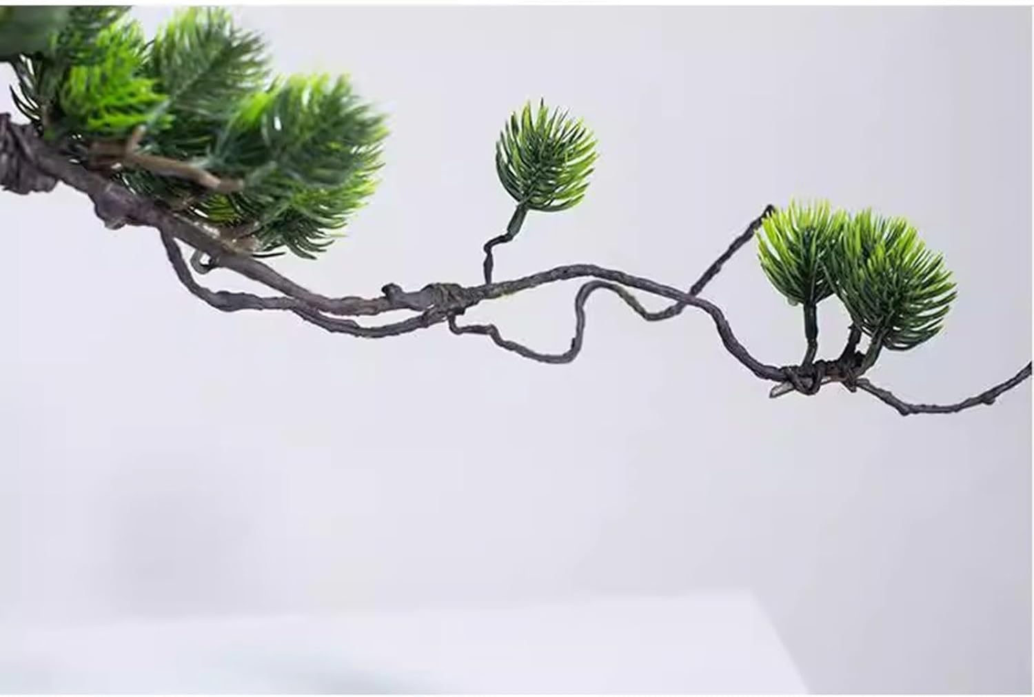 Faux Bonsai Tree with Colorful Ceramic Vase Set