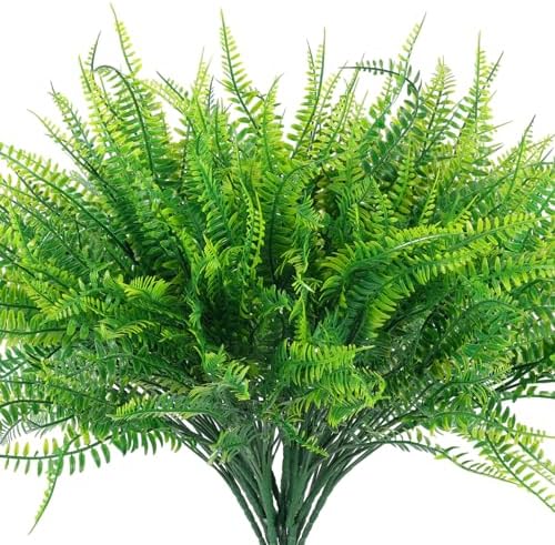 Hananona 12 Pcs Artificial Boston Fern Stems