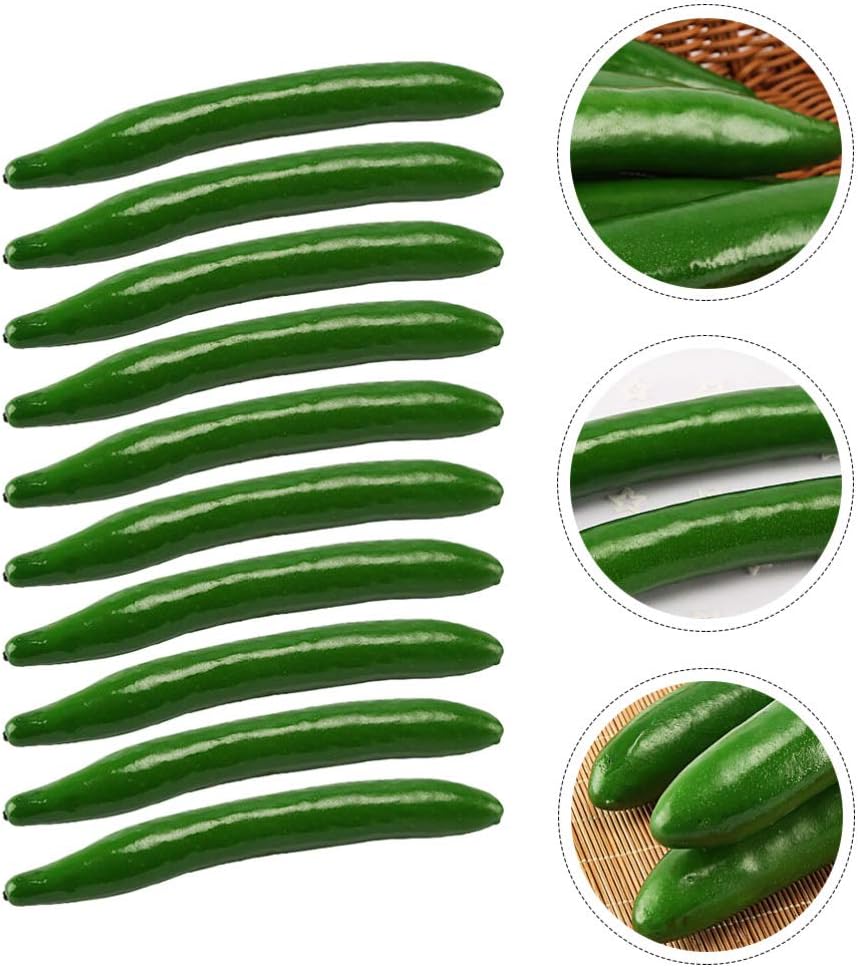 TOYANDONA 10 Pcs Realistic Artificial Cucumber Decor