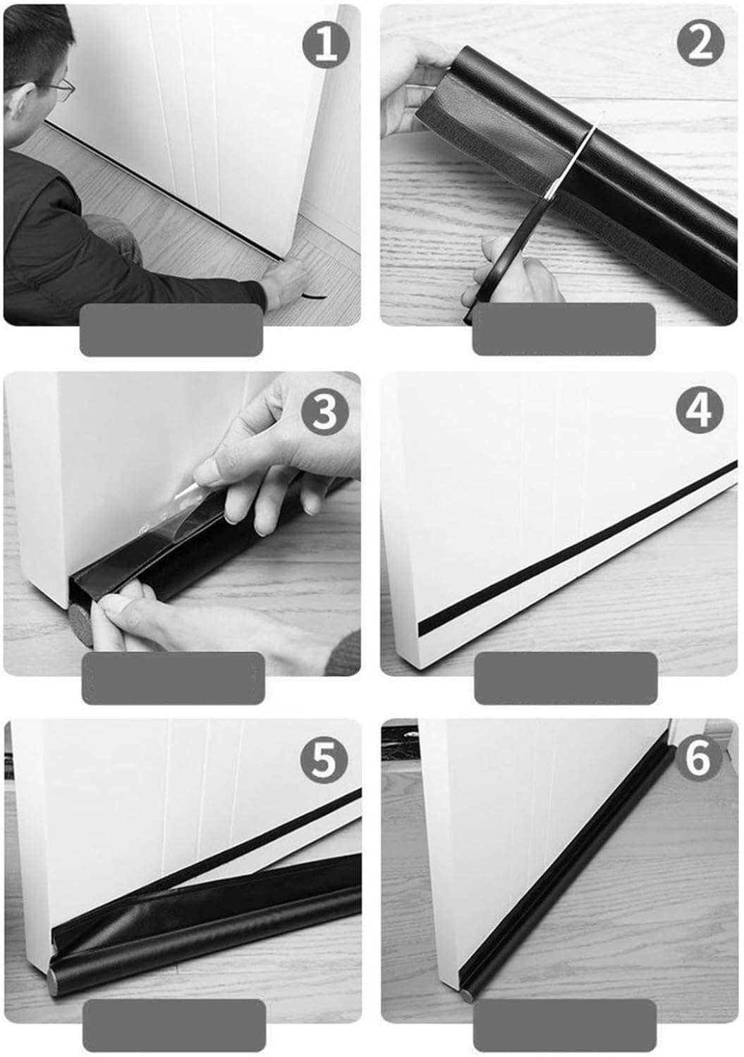 Door Draft Stopper 38 Inch Orange Weather Stripping Seal
