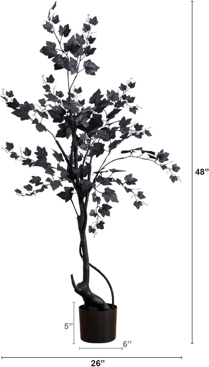 Nearly Natural 4ft Halloween Maple Artificial Tree