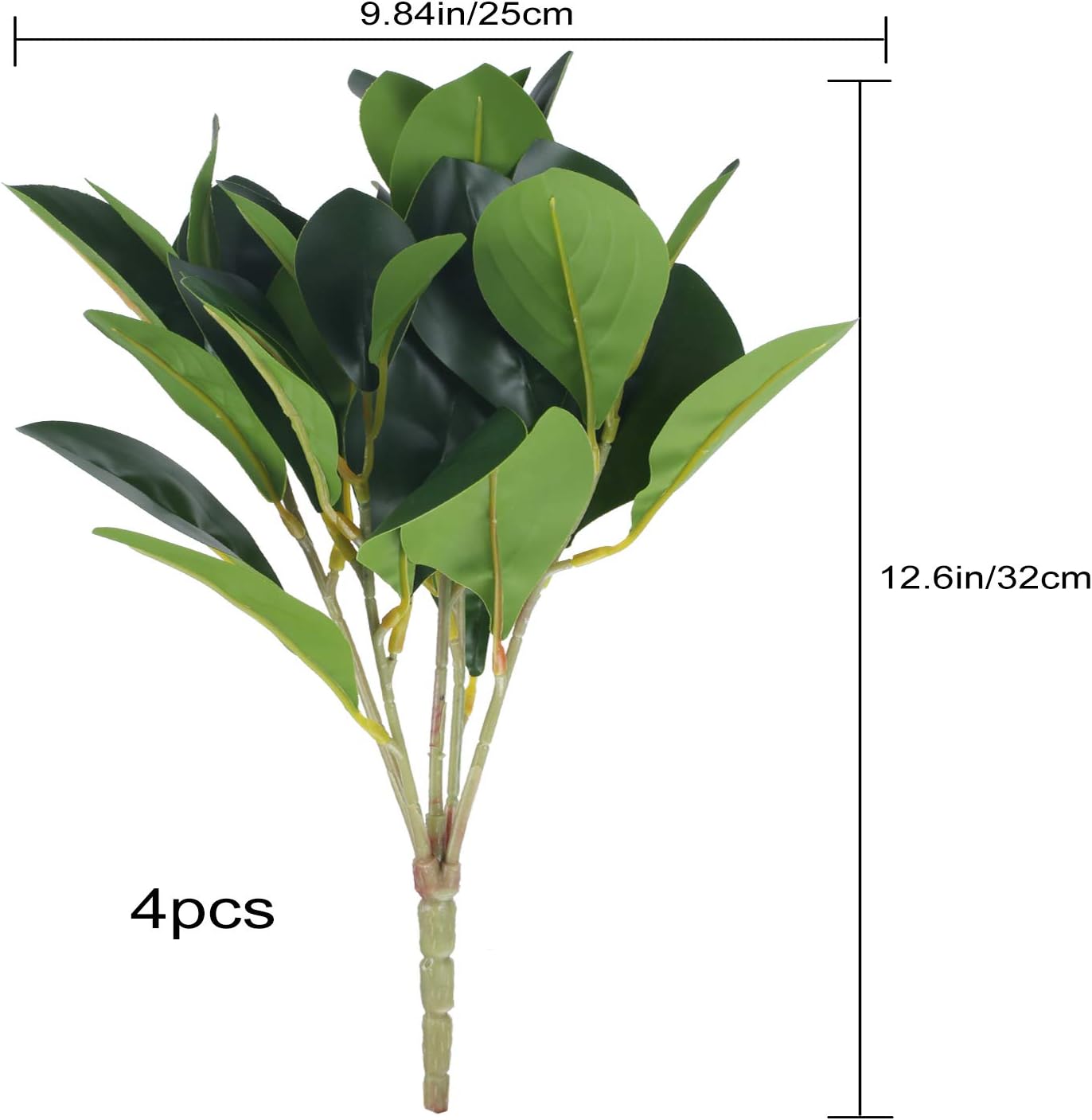 4Pcs Artificial Eucalyptus Shrubs for Garden and Home Decor