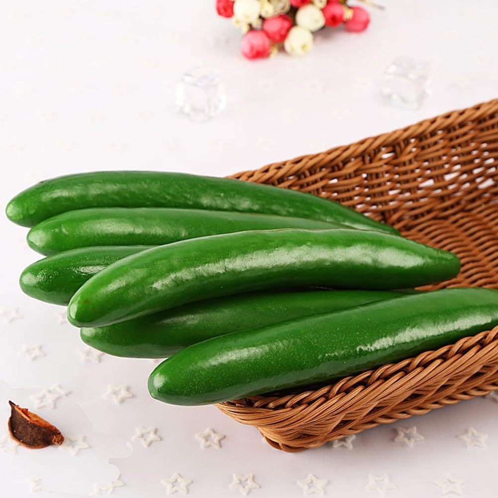TOYANDONA 10 Pcs Realistic Artificial Cucumber Decor