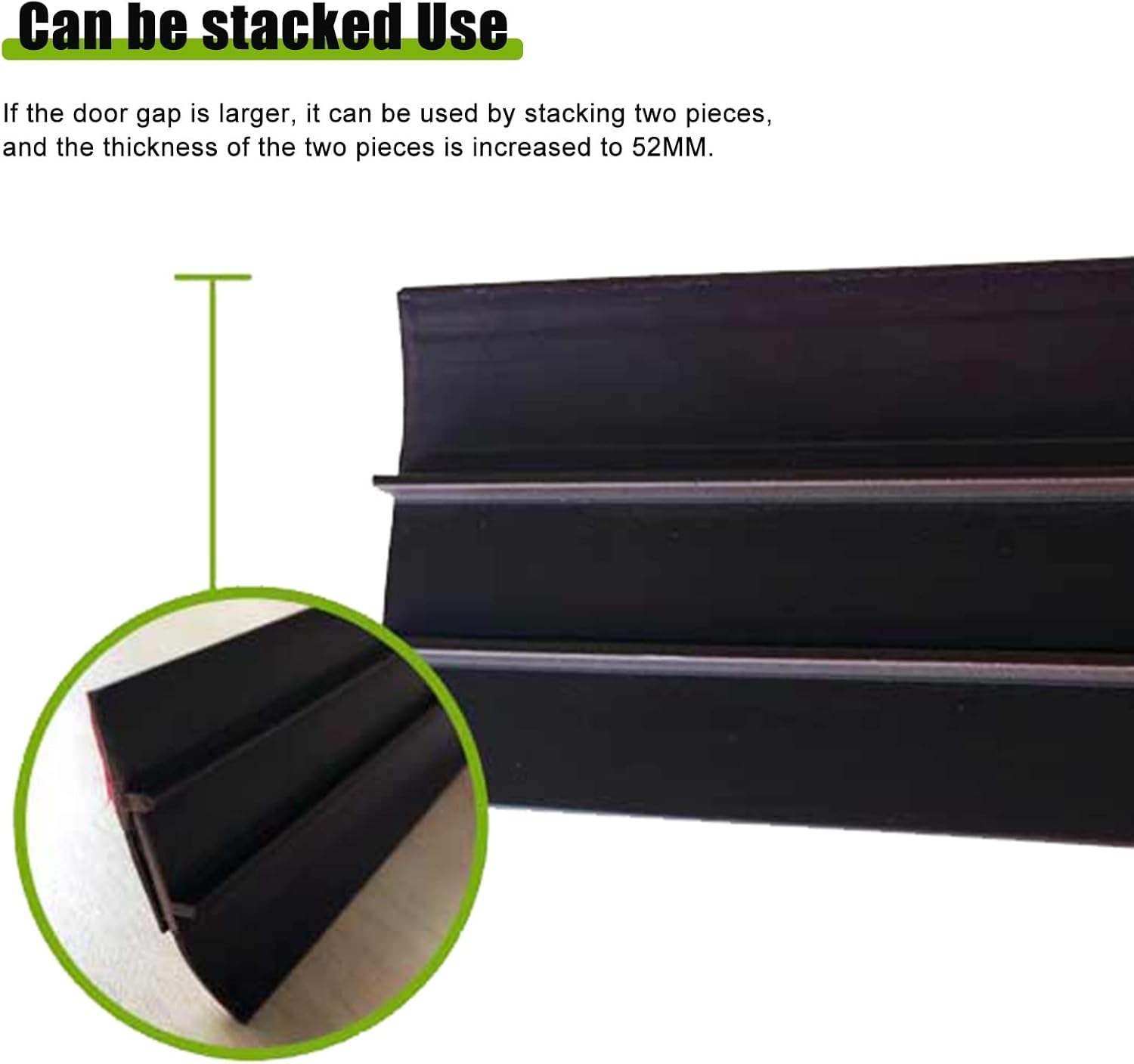 BEINME Waterproof Door Draft Excluder for Large Gaps