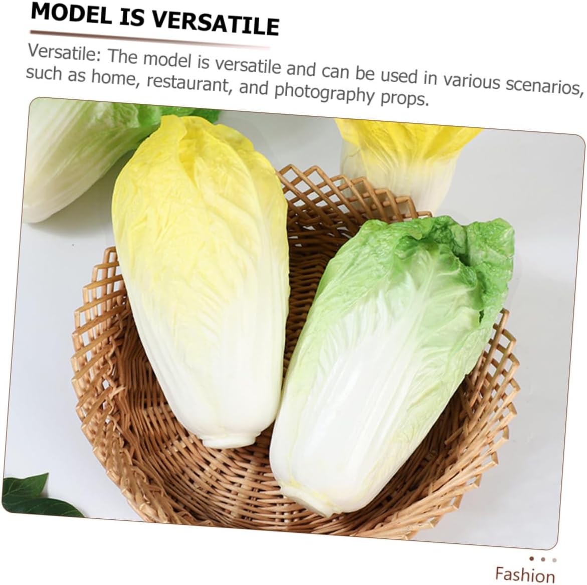 GARVALON Realistic Chinese Cabbage Kitchen Decor Model