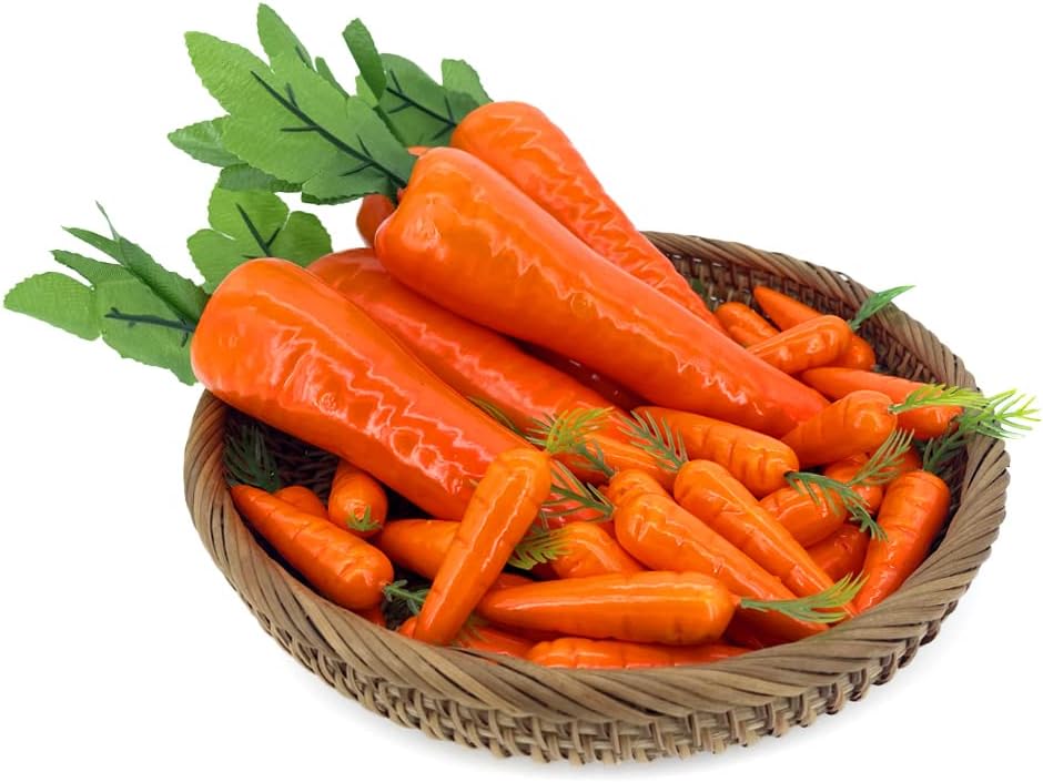 Laiiqi 35Pcs Artificial Carrots for Decor and Photography