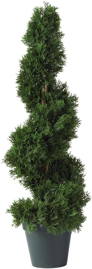Nearly Natural 2ft Cedar Spiral Silk Tree