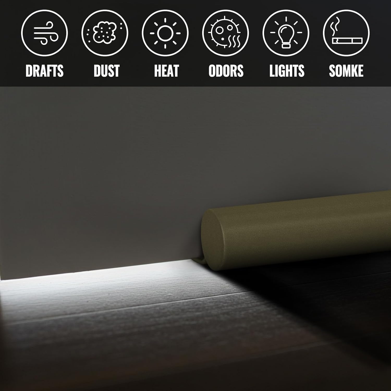 OSAMEDA Door Draft Stopper 36 Inch Beige