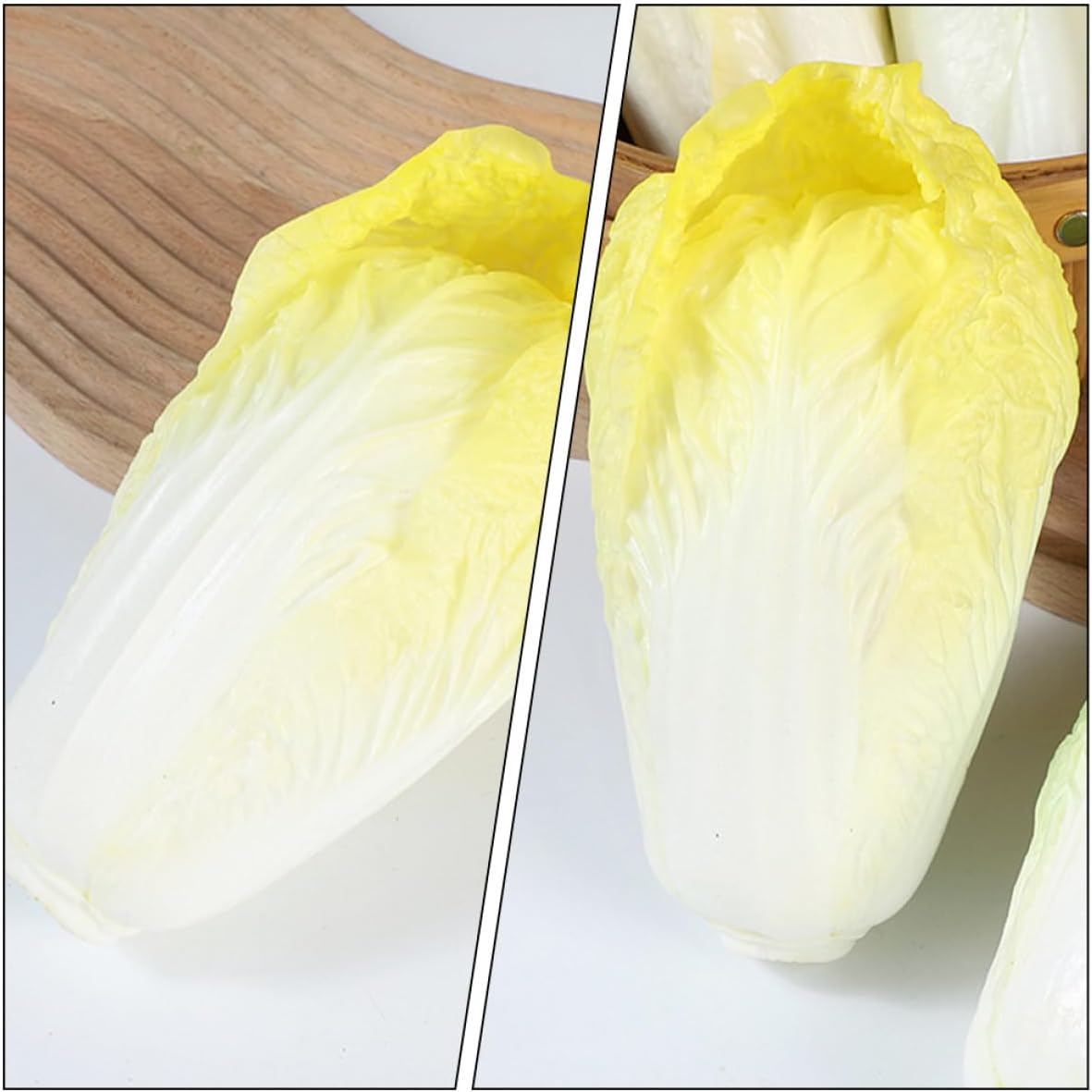 Happyyami Artificial Vegetables Realistic Chinese Cabbage Decor