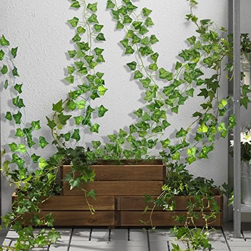 CQURE 18 Pack Artificial Ivy Garland 126 Ft UV Resistant