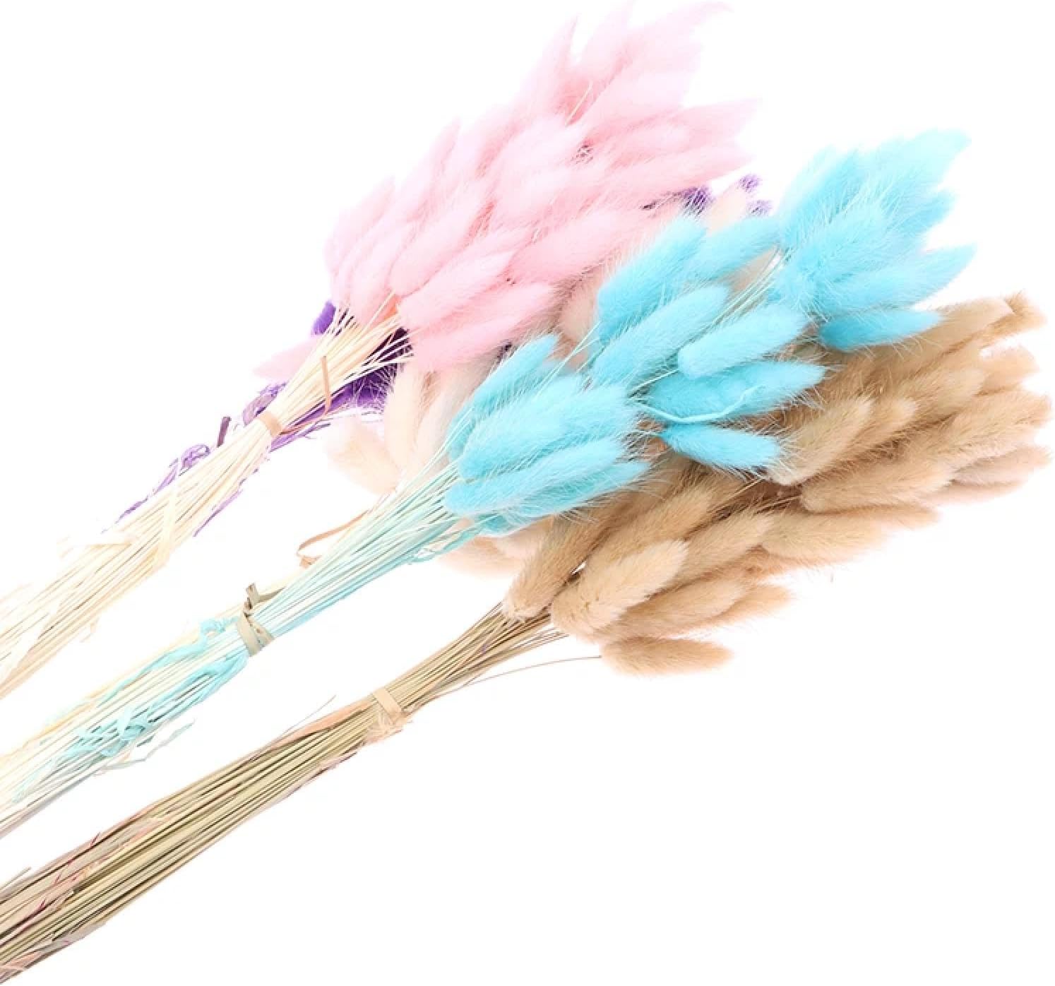 Kungzunmolds Artificial Flowers Decor 50Pcs 35cm Nature Bunny Rabbit Tail