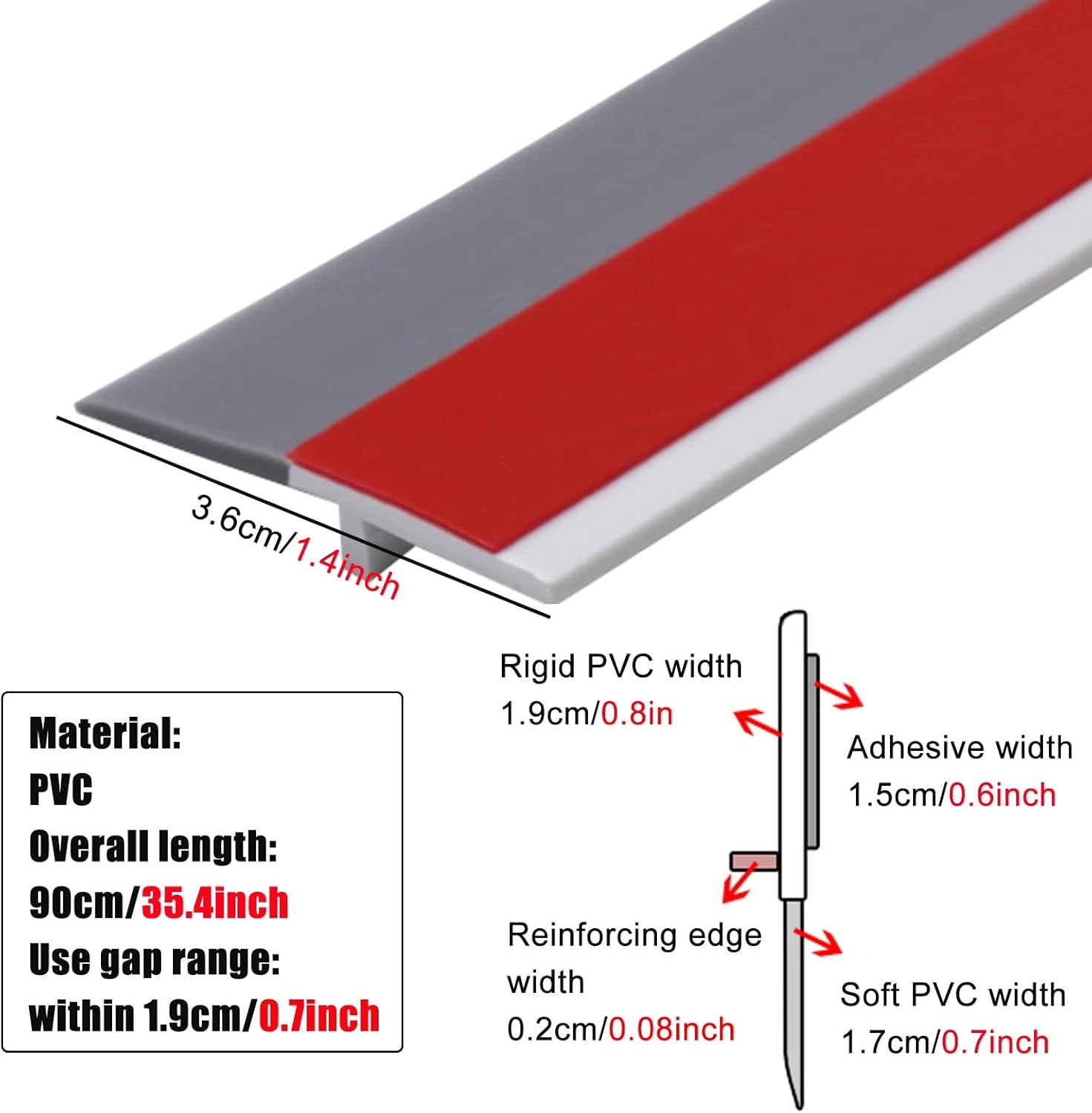 BEINME Waterproof Door Draft Excluder for Large Gaps