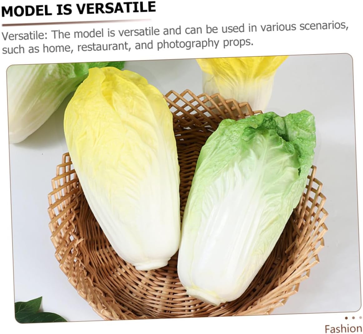 Lifelike Chinese Cabbage Artificial Decor for Kitchen Display