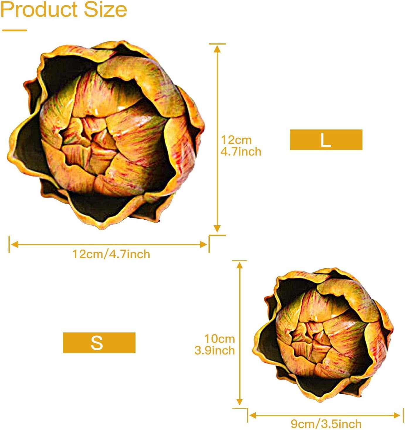 Fake Artificial Artichoke - 3 Yellow Small Decor