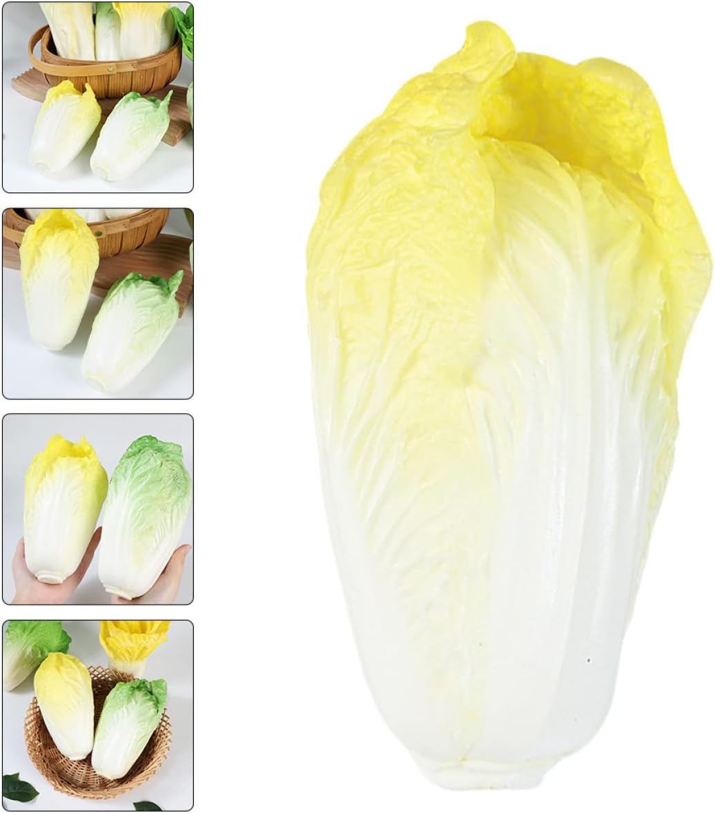 Happyyami Artificial Vegetables Realistic Chinese Cabbage Decor