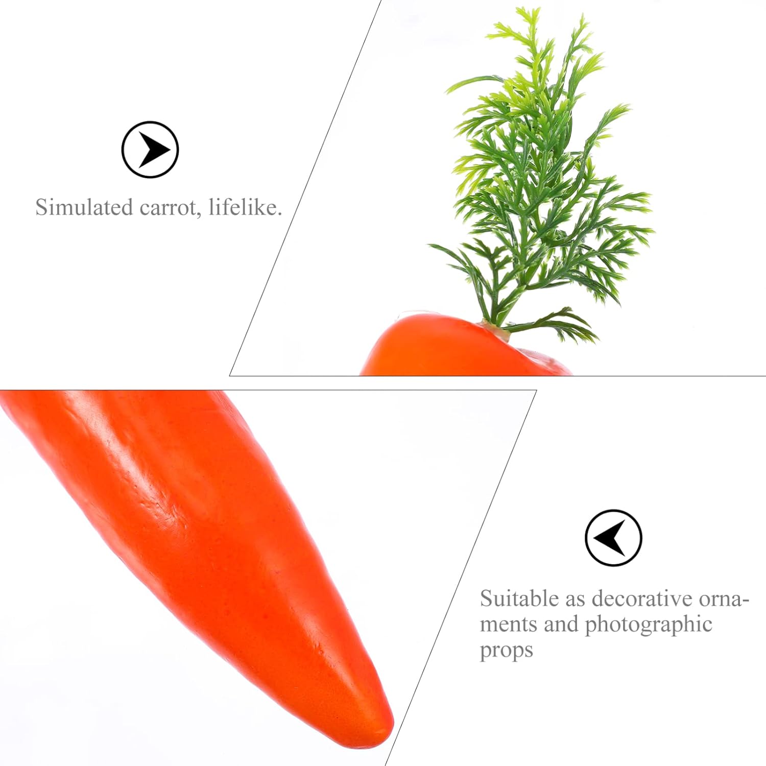Jojofuny 3pcs Lifelike Artificial Easter Carrots