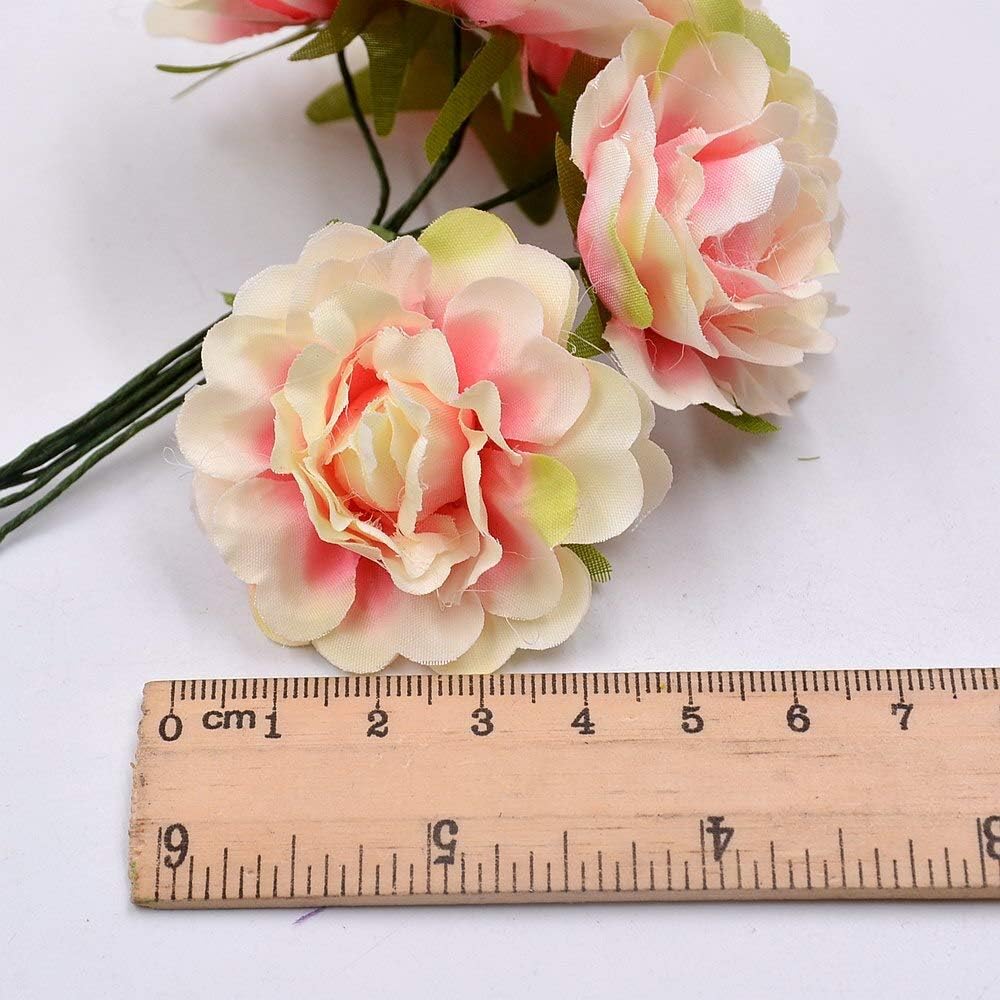 Gray Silk Peony Artificial Flower Set of 42