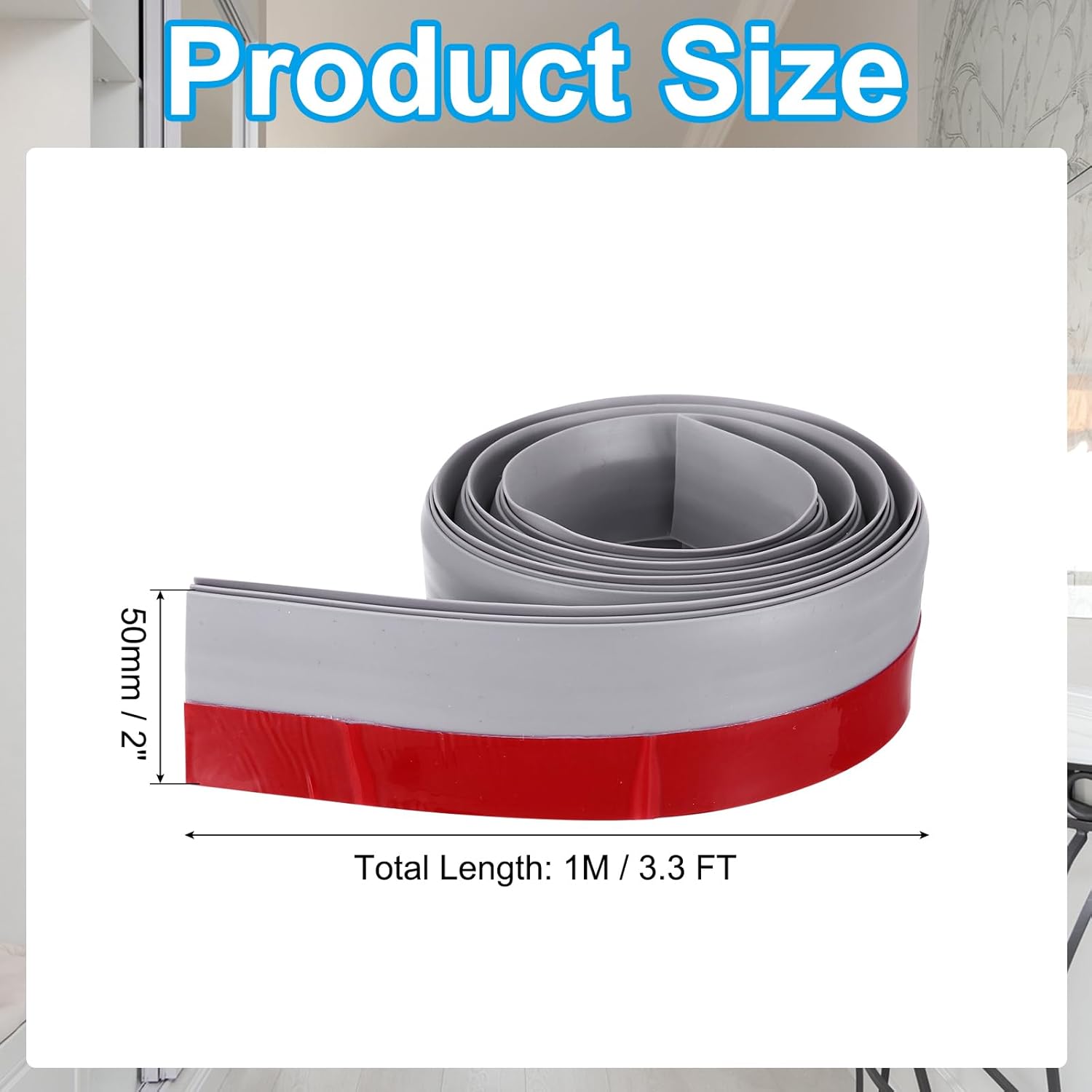 PATIKIL Door Draft Stopper 33FT Silicone Under Door Strip Weather Seal