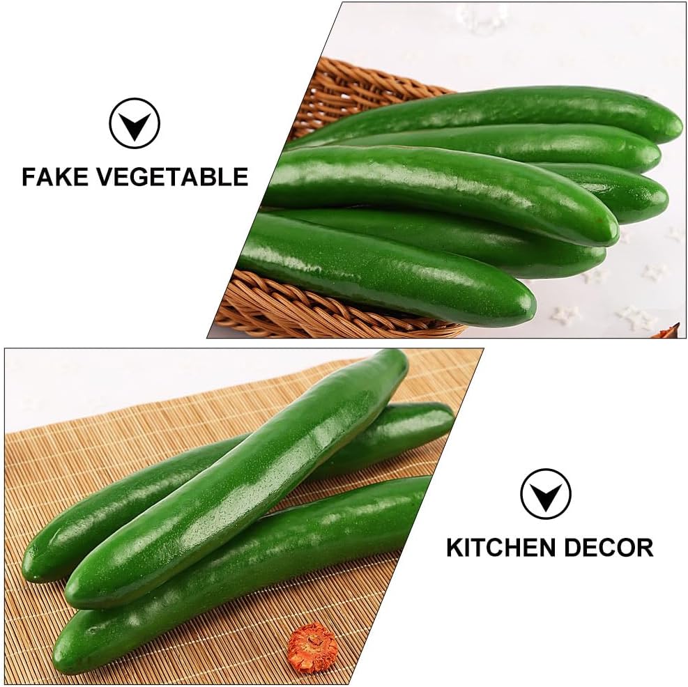 TOYANDONA 10 Pcs Realistic Artificial Cucumber Decor