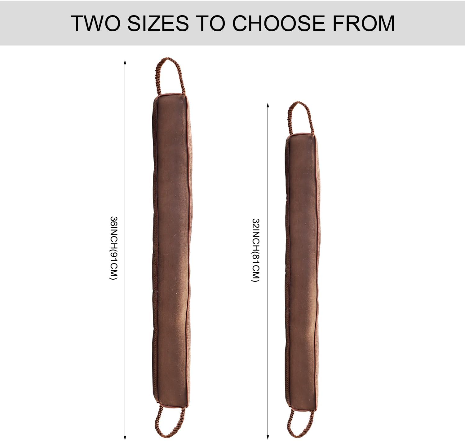 WiseTigris Door Draft Stopper Brown 36 Inch