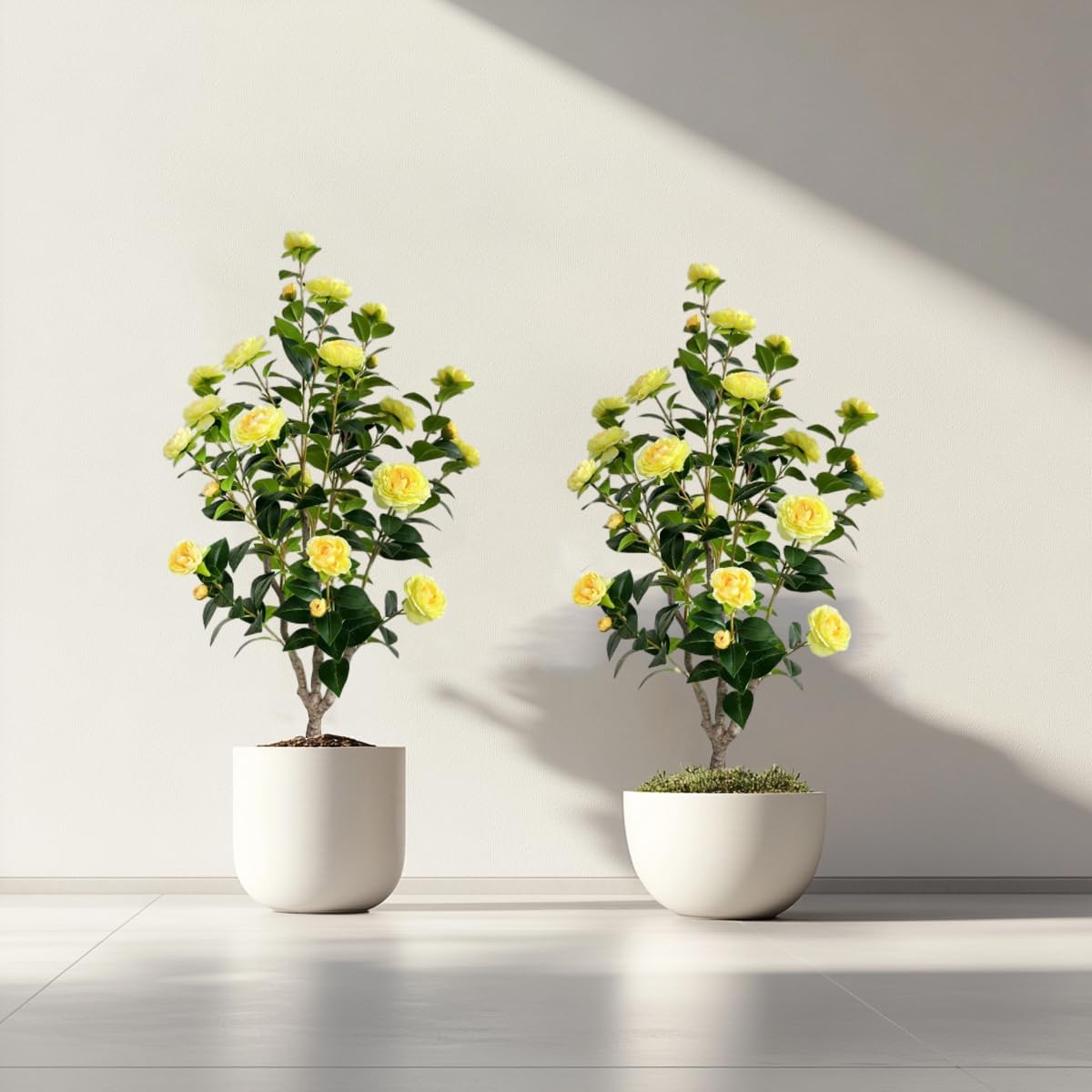 Artificial Camellia Tree 34ft Fake Plants 2 Yellow