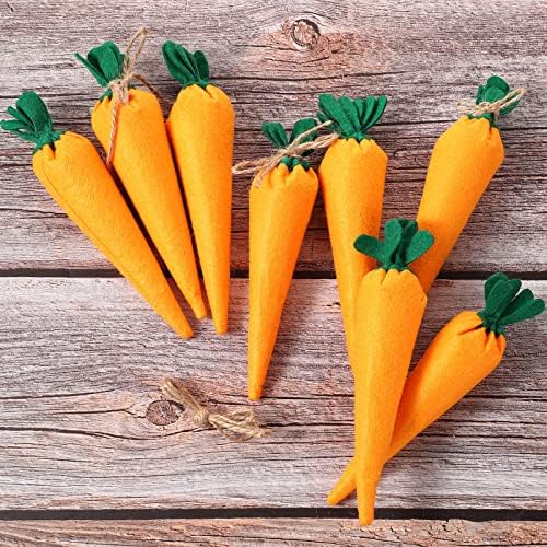 Skylety 8 Piece Easter Carrots Decor Toy