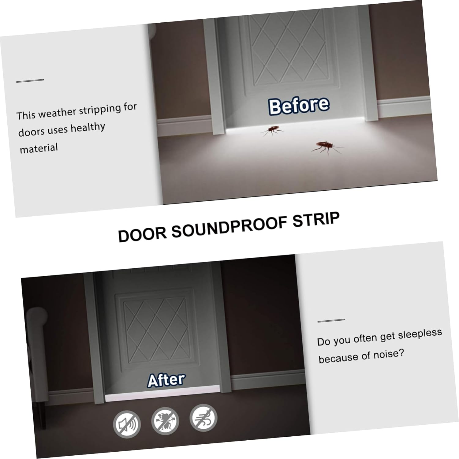 Lurrose Door Frame Seal 28mm Draft Stopper Weatherproof Sound Insulation Strip