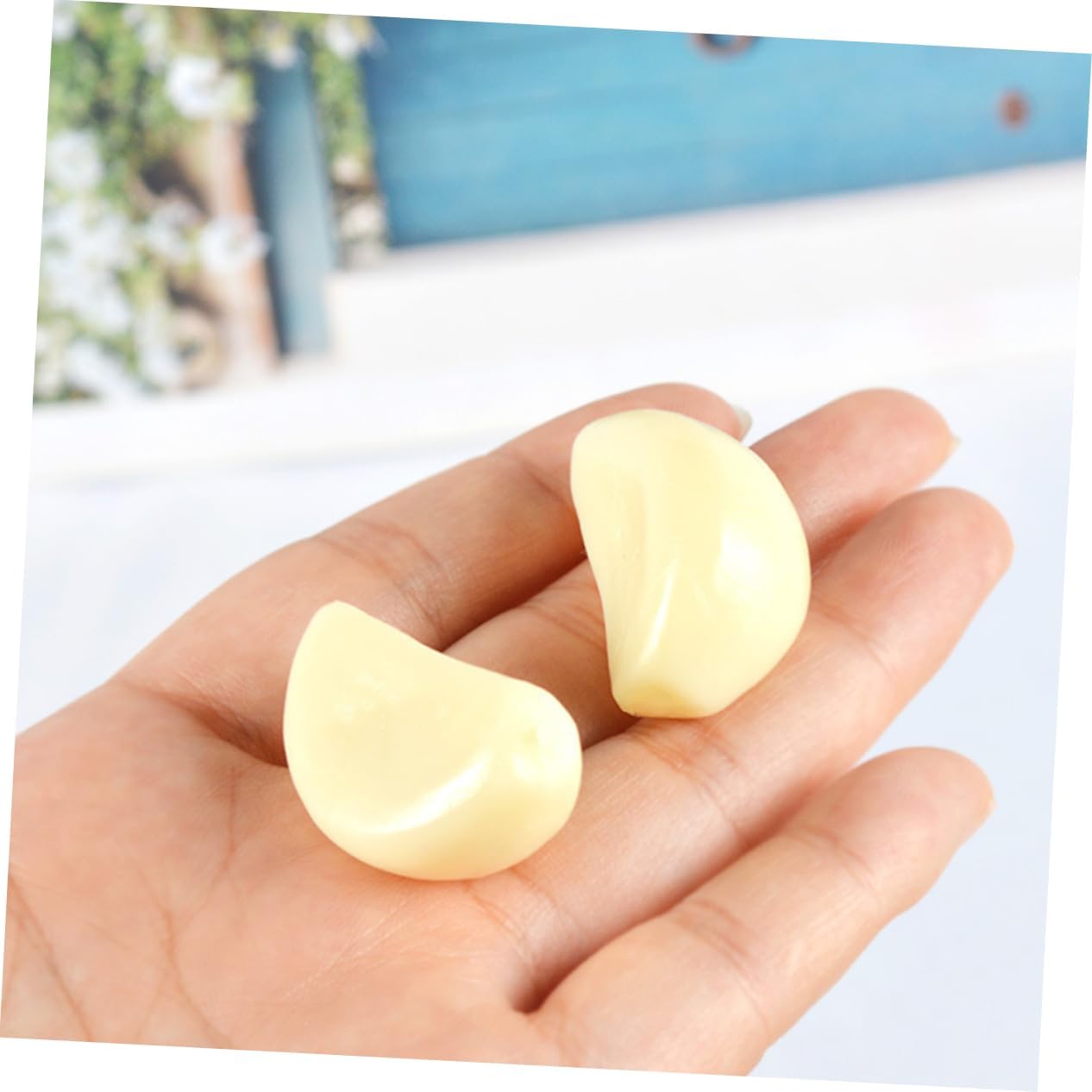 BESPORTBLE 10pcs Garlic Models Artificial Vegetables Keychain Decor Props
