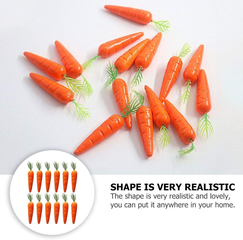 25pcs Easter Carrots Artificial Decorations for Home Party DIY