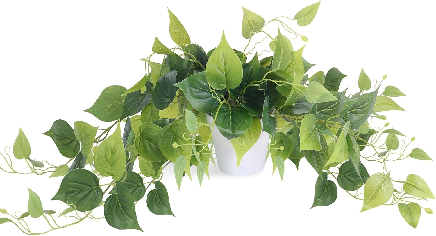Tiita 1 Pack Artificial Scindapsus Aureus with Pot