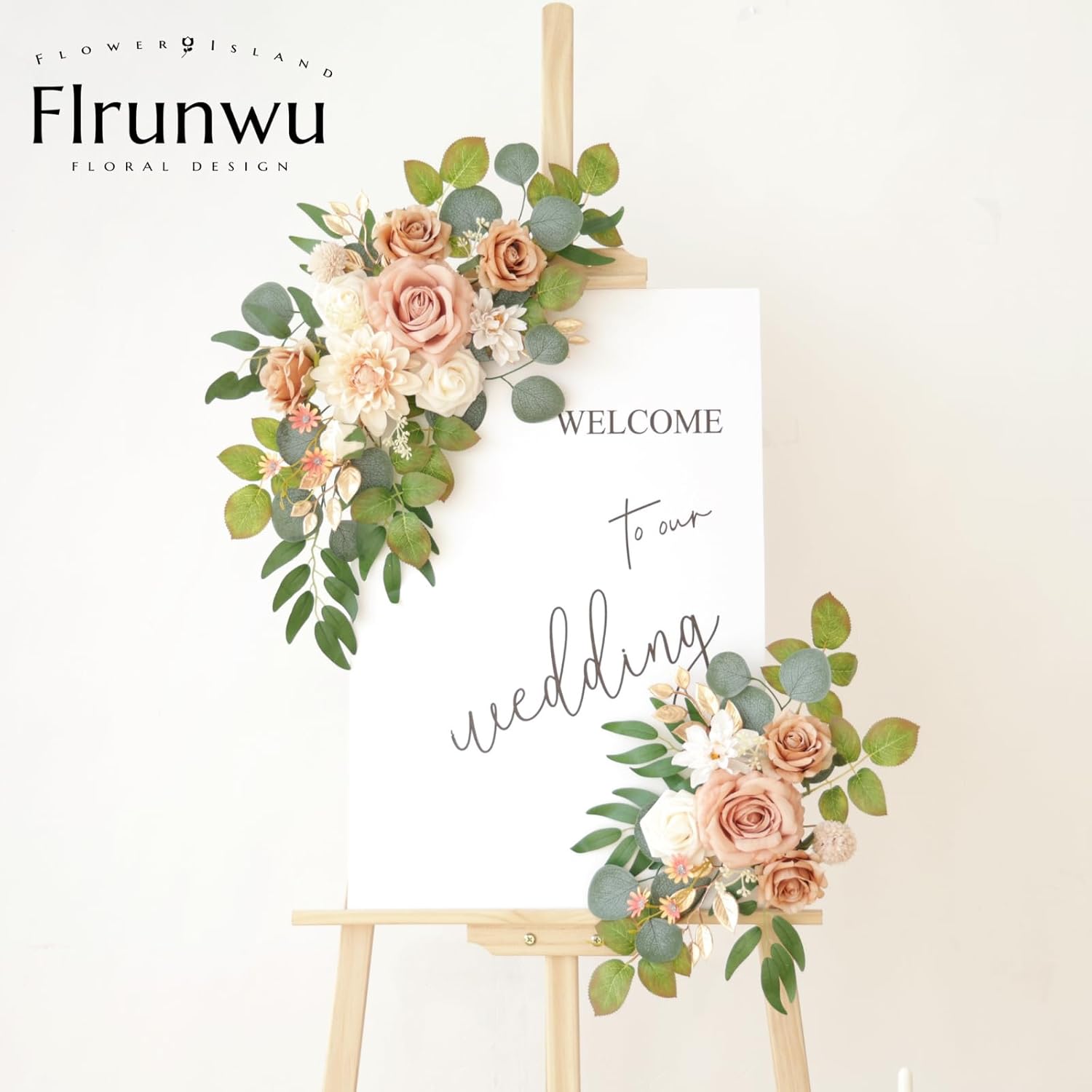 Flrunwu Artificial Flowers Pack of 2 Wedding Centerpieces Decorations