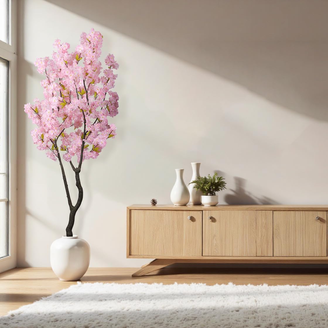 Realistic Pink Cherry Blossom Artificial Tree 65ft