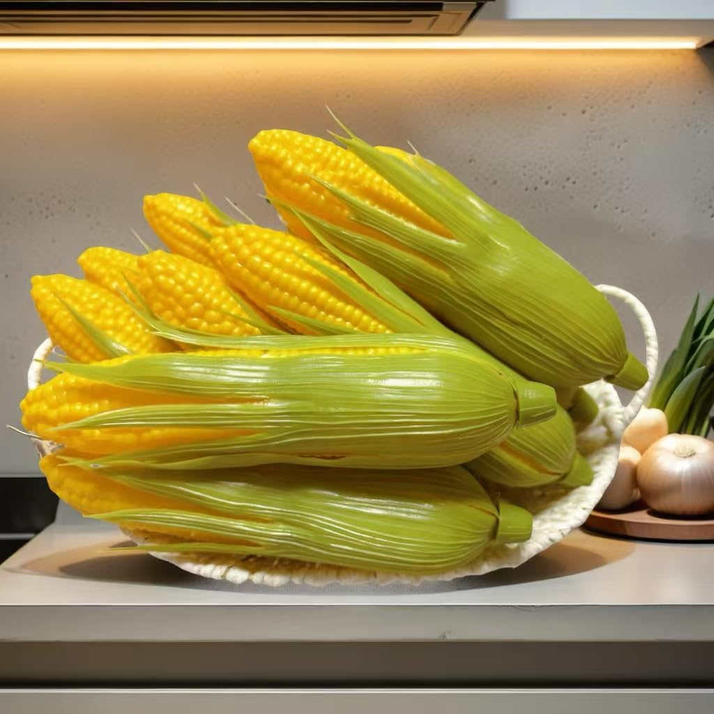 12PCS Realistic Artificial Plastic Corn Cob Decorations