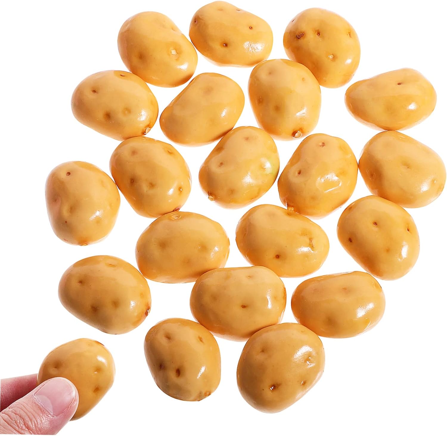 PRETYZOOM 20pc Mini Artificial Potato Decor Set