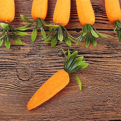 Kopida 12Pcs Set Artificial Carrots for Easter Decor