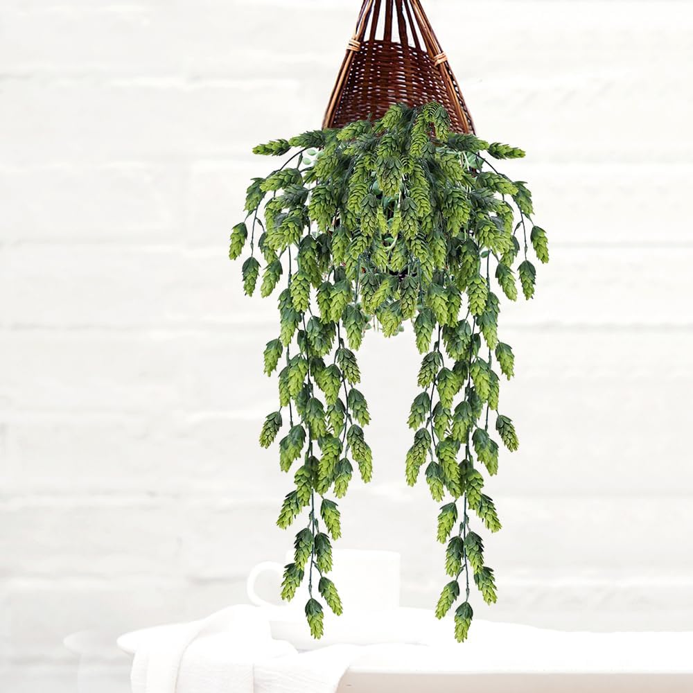 3Pcs Artificial Hops Vine Hanging Plants for Home Decor