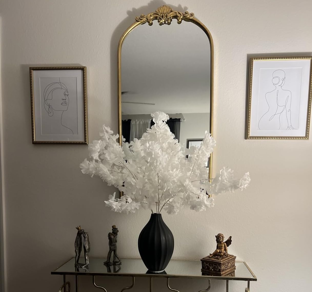 Pusuny Artificial Cherry Blossom Branches 35 Inch 5PCS Decor