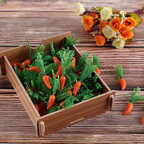 100PCS Mini Easter Carrots Plastic Decorations