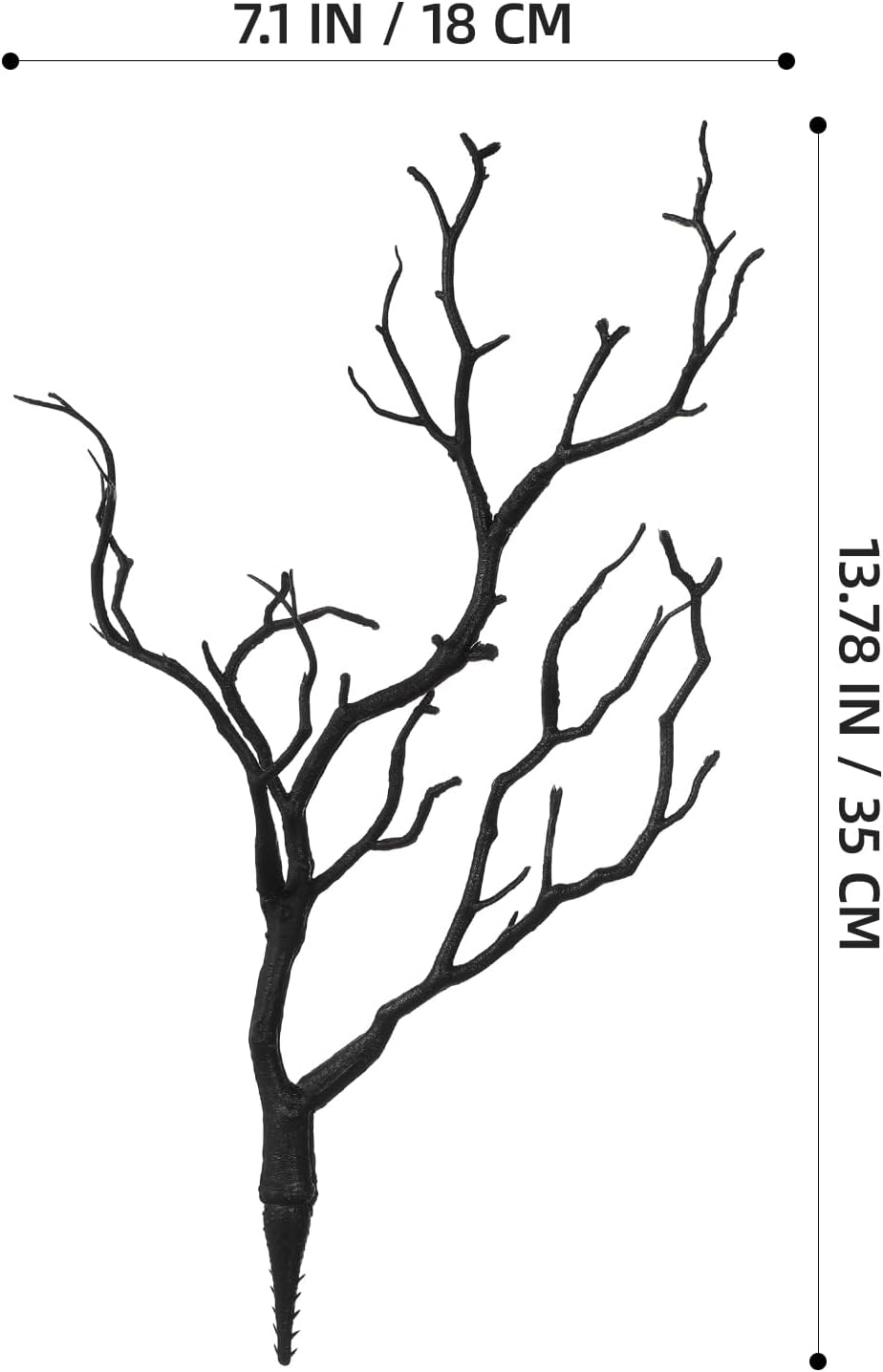Artificial Antler Dried Tree Branches 4pcs Black Plastic Manzanita Decor