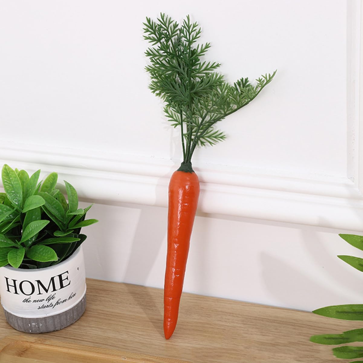 Ciieeo Realistic Artificial Carrots 2pcs Orange 33x115cm
