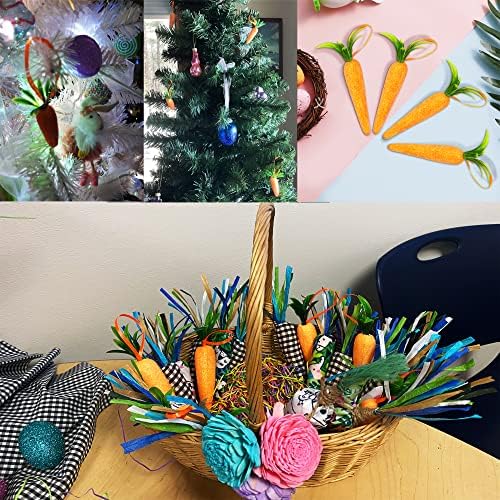 Yueton 12PCS Foam Carrot Hanging Ornaments