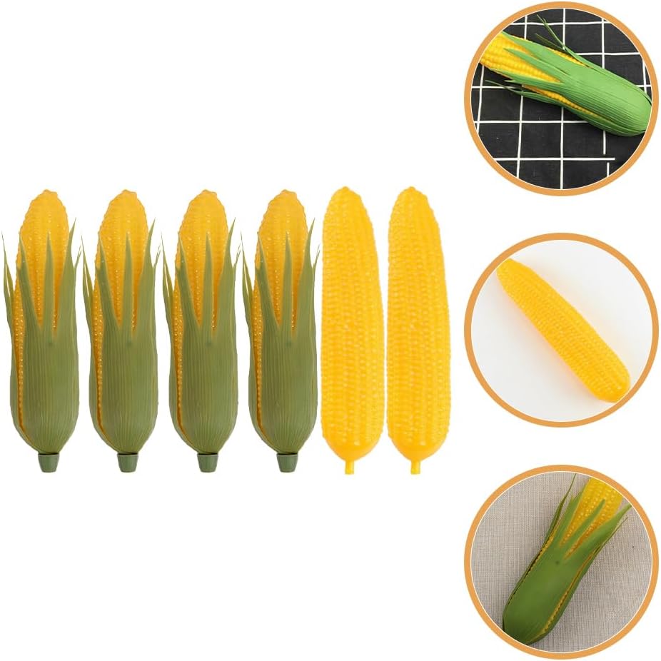 Happyyami 6Pcs Simulation Corn Artificial Vegetable Decor