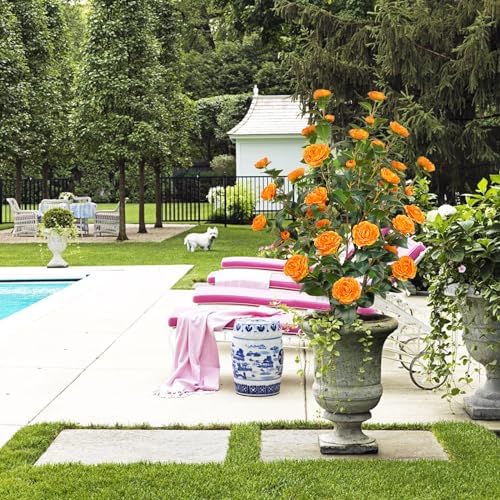 433 Inch Artificial Camellia Tree with Flowers