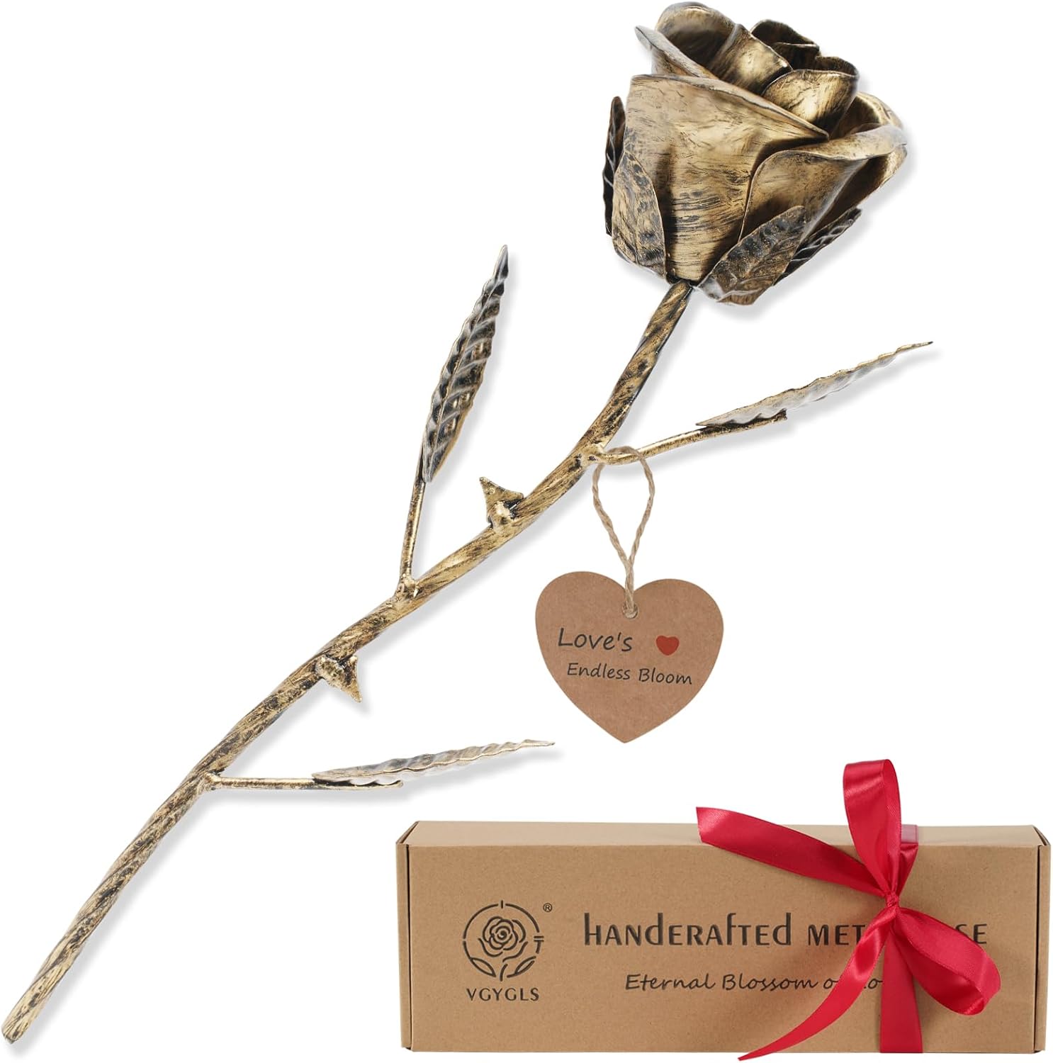Bronze Rose Wedding Anniversary Gift for Her or Him
